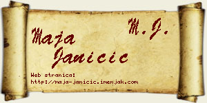 Maja Janičić vizit kartica